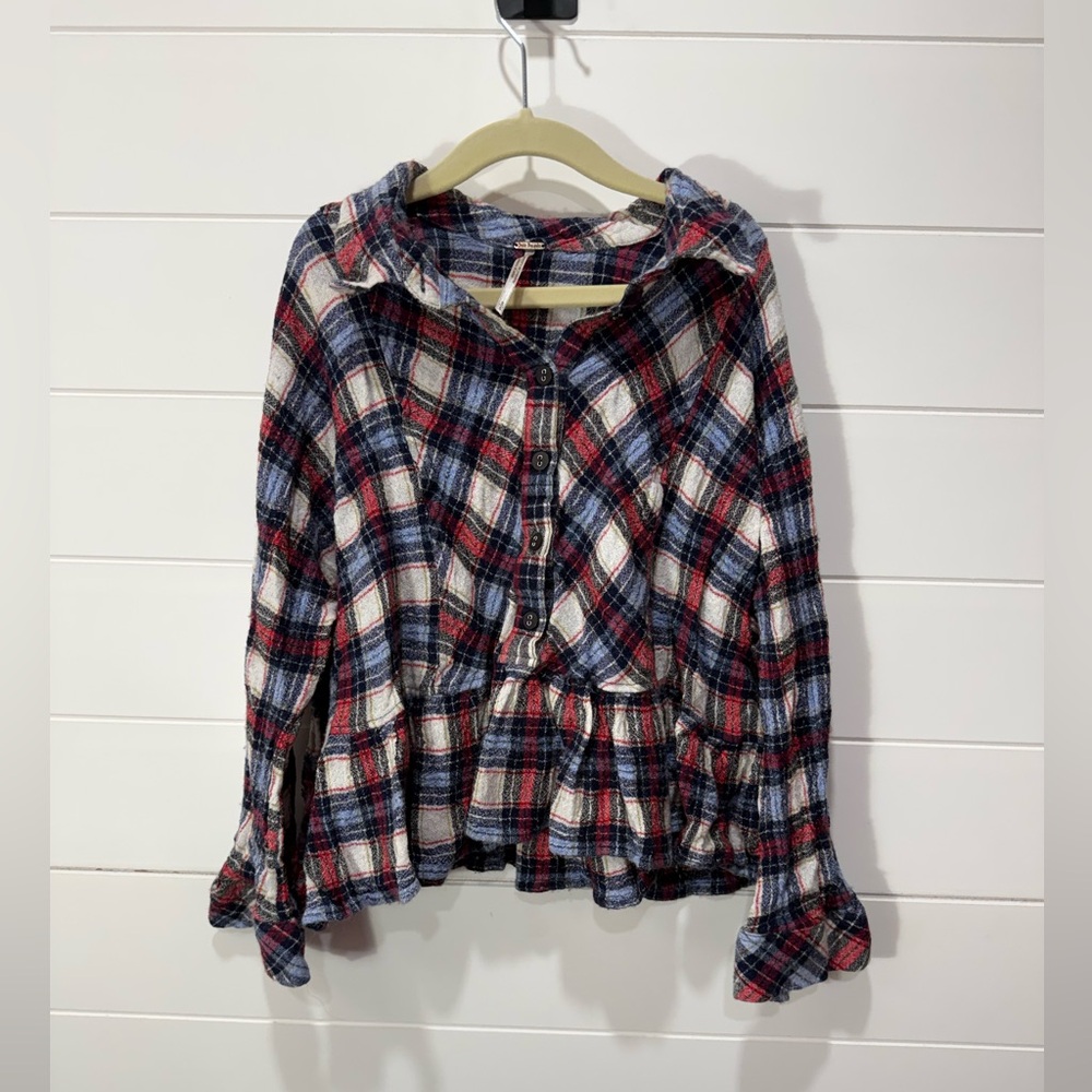 Free People Multicolor Plaid Shirt